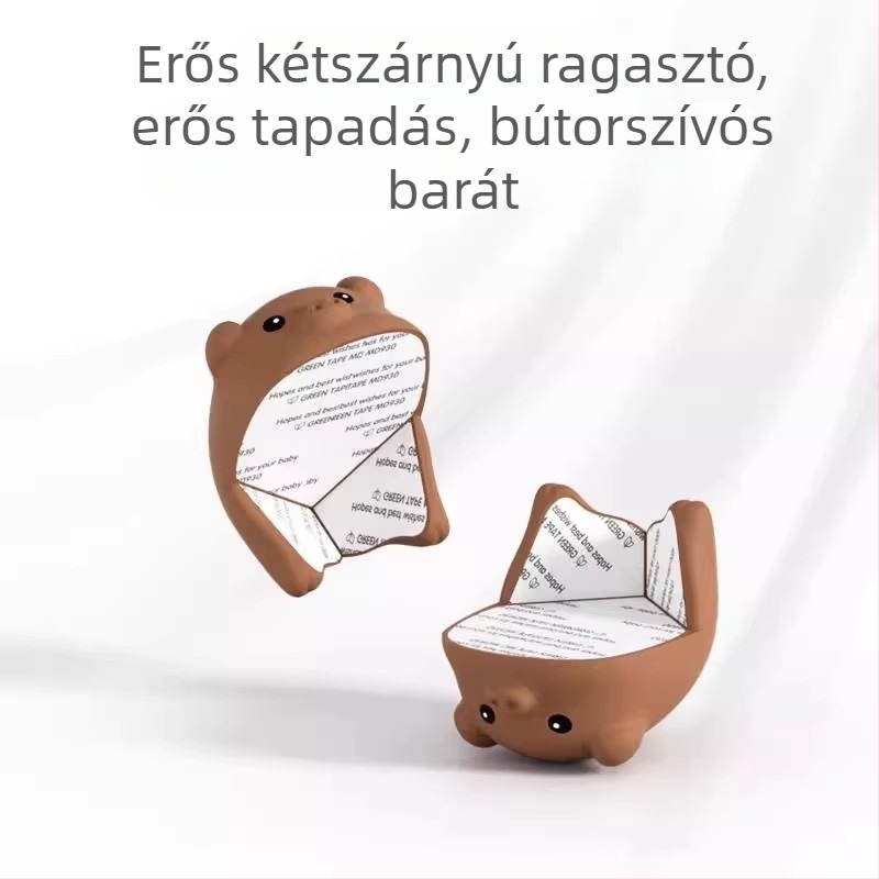 Asztal- és páraelszívó sarokvédő, puha szilikon, derékszögű sarok, rajzfilmszerű dizájn