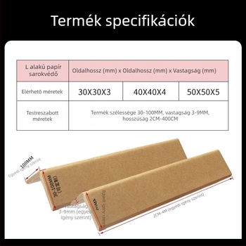 L-típusú kraft papír sarokvédő bútorokhoz és fényképkeretekhez — Papírsarokvédő folyamat, nyomtatott logó, Brown Shuo márka, származás Shandong, testreszabható specifikációk