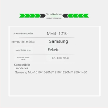 OA-Print toner cartridge Samsung ML-1010/1020M/1210/1220M/1250/1430 lézernyomtatókhoz – utántölthető, 3000 oldal (5% fedettség), kompatibil ML-1210D3