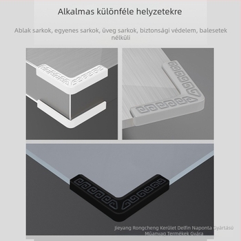Ablak sarokvédő burkolat, ütközésvédő, téglalap alakú, átlátszó; Eredet: Jieyang, Guangdong