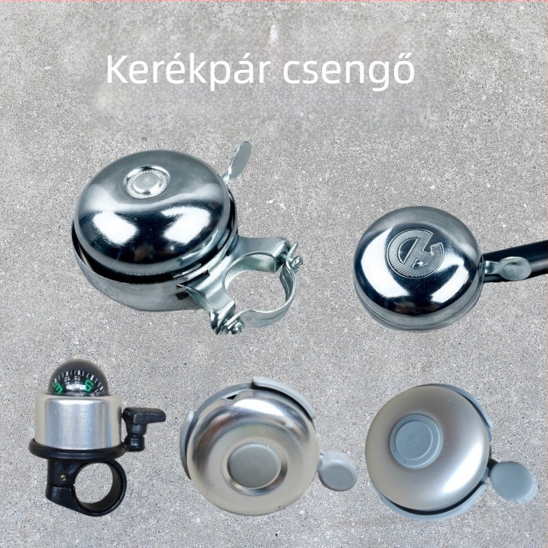 Retro kerékpár csengő, tiszta hanggal, nagy kétoldalas csengő, vintage stílus