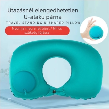 Felfújható U-alakú nyakpárna, PVC, modell B5188/B5189, tömeg 72 g, hordozható utazási párna