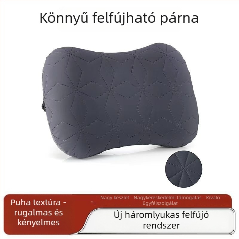 Felfújható utazó párna szabadtéri kalandokhoz — hordozható levegő párna kempingezéshez és repüléshez, deréktámasz (Anyag: Gáz; Típus: Felfújható párna; Súly: Egyéb; Alkalmas: Széles körben)
