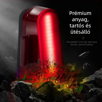 Hegyi kerékpár hátsó LED lámpa USB töltéssel, villogó funkcióval és biztonsági figyelmeztetéssel éjszakai használatra – kültéri