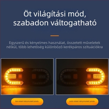 Shunke USB-s vezeték nélküli kerékpár első és hátsó világítás távirányítóval, mountain bike-hoz, kanyarjelző funkcióval