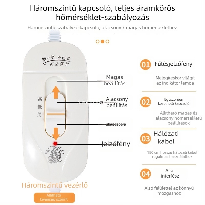 Fűthető irodai ülőpárna - mosható, levehető párna, USB-t tartalmaz, modell Heating Insole, felső anyag: valódi bőr, talpanyag: gumi, termékszám: ltao1009174132