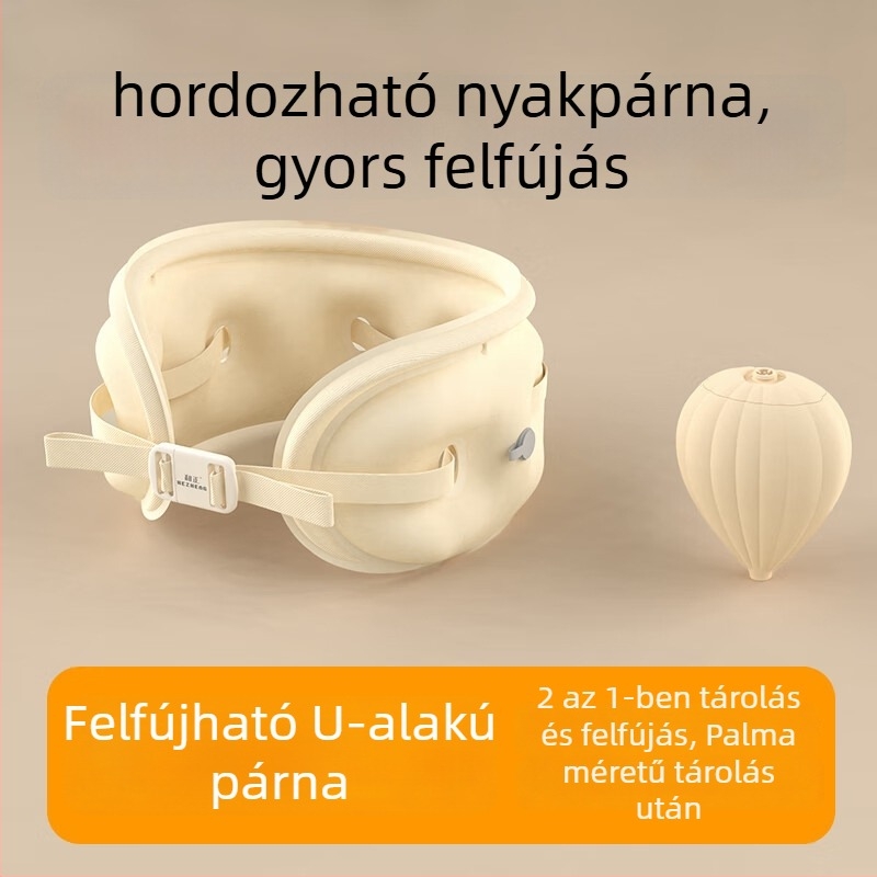U alakú felfújható utazópárna repülőgéphez, hordozható, modern minimalistikus stílus — Harmonious Hz-A2