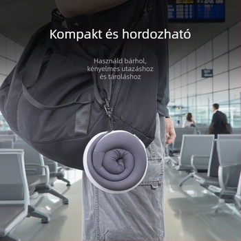 Utazó U-alakú nyakpárna memóriahab töltettel, hordozható és testreszabható felnőtteknek