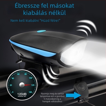 Borle kerékpár első lámpa készlet MTB-hez – rögzíthető pánttal, Micro-USB töltés, szabadidős használatra