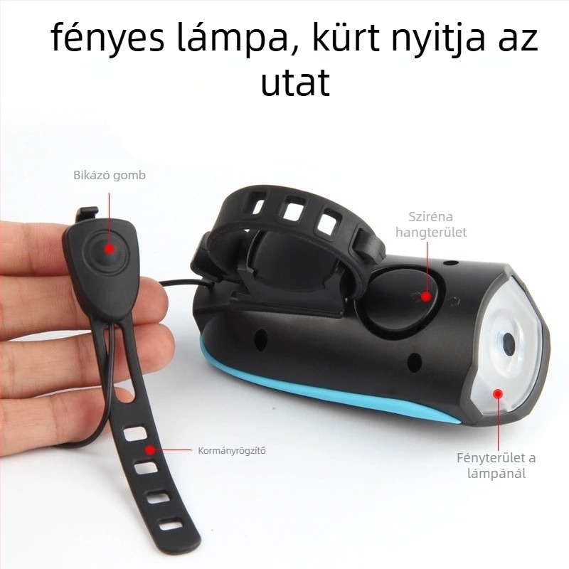 Borle kerékpár első lámpa készlet MTB-hez – rögzíthető pánttal, Micro-USB töltés, szabadidős használatra