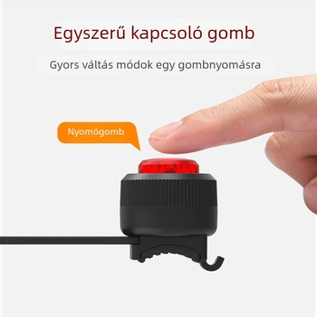A08 Gem Hátsó fény, Frog Light sisakfény kerékpárhoz — vízálló, tápellátás: 2x CR2032 elem, Márka HND