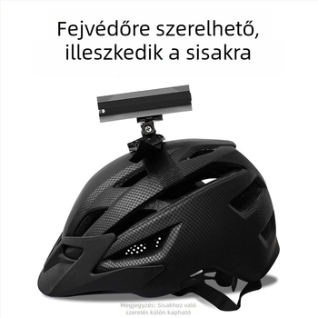 Éjszakai kerékpározáshoz tervezett elülső lámpa akkumulátor állapot kijelzővel, GoPro sisakra szerelhető tartozék, USB power bank, hegyi kerékpárhoz