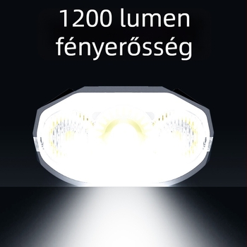 Éjszakai kerékpározáshoz tervezett elülső lámpa akkumulátor állapot kijelzővel, GoPro sisakra szerelhető tartozék, USB power bank, hegyi kerékpárhoz