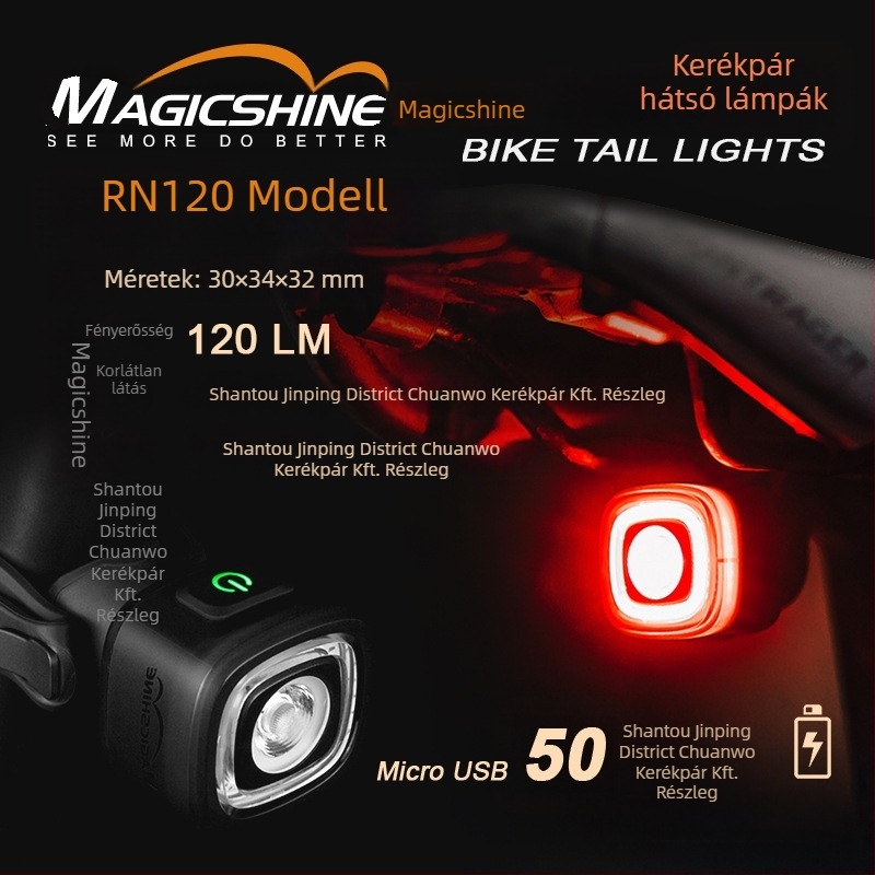 Magicshine RN120 mountain bike hátsó lámpa – villogó figyelmeztető fény éjszakai tekeréshez