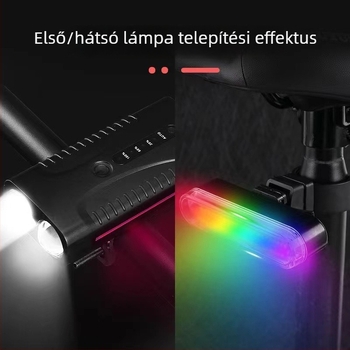 Kerékpár eleje és hátsó világítása USB-töltéssel – KQ márka, testreszabás elérhető