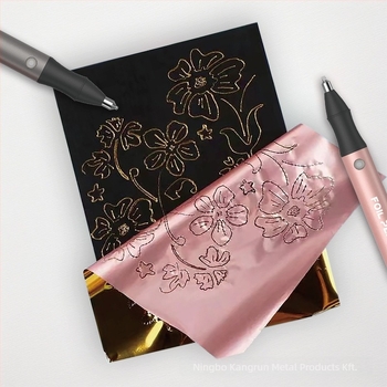 KR123-1 hordozható alumínium ötvözetes forróbélyegző toll papír- és bőrtípusokhoz, Kangrun, újratölthető