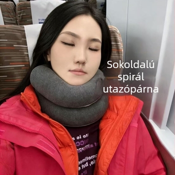 Többcélú összecsukható váll- és nyakpárna utazáshoz, könnyen hordozható, memóriahab töltettel, U-alakú