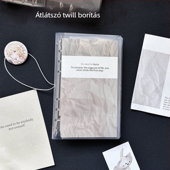 Háromrészes PP binder notesztároló, twill textúrájú borítással