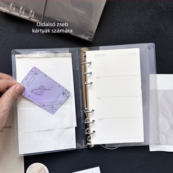 Háromrészes PP binder notesztároló, twill textúrájú borítással