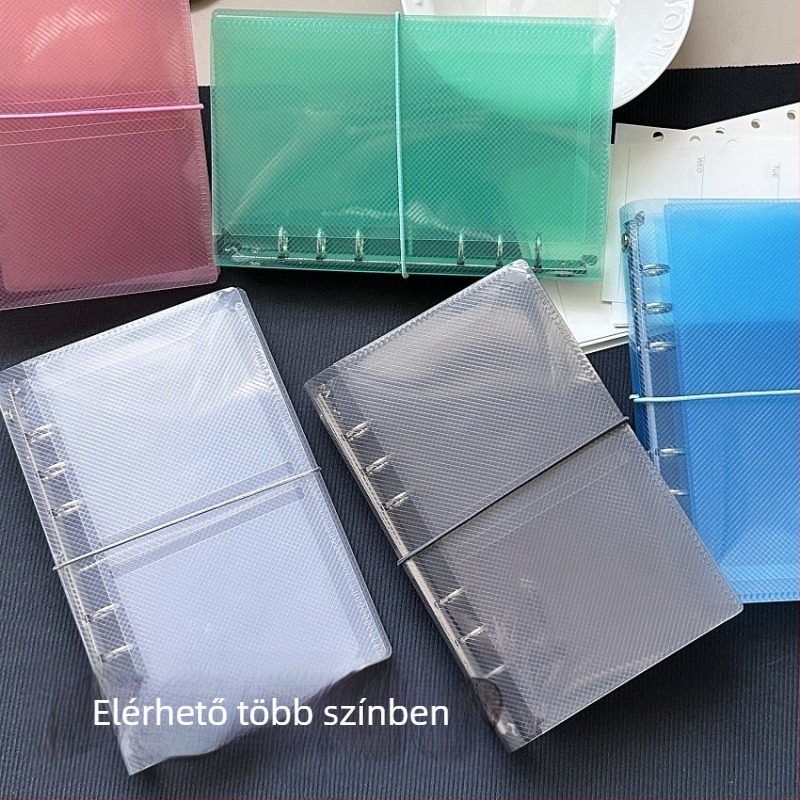Háromrészes PP binder notesztároló, twill textúrájú borítással