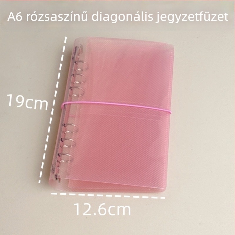 Háromrészes PP binder notesztároló, twill textúrájú borítással