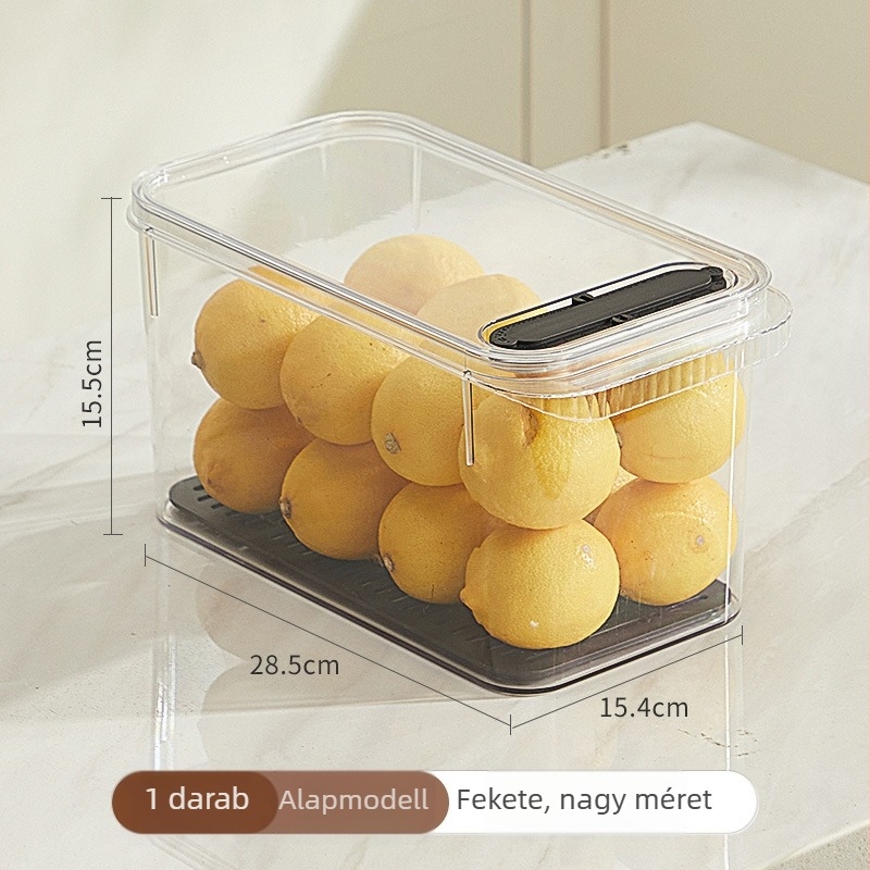 Hűtőszekrény tároló doboz gyümölcsök és zöldségek számára, Liangshe, PET+PP+szilikon, megőrzi a frissességet és lezár, Zhejiang eredetű