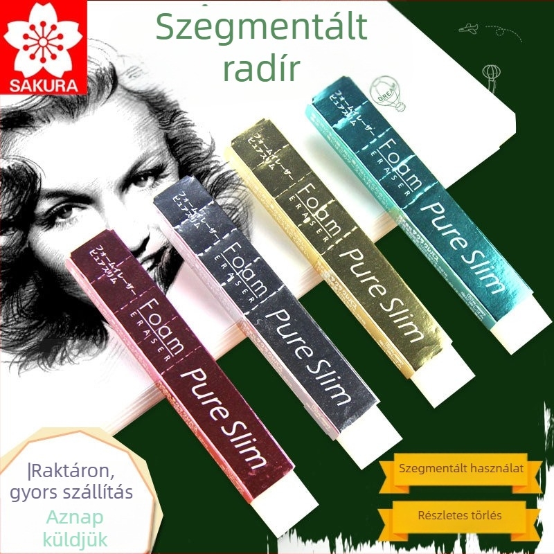 Sakura Művészeti radír – Japán cseresznyefa virága, puha rajzradír, nyom nélkül