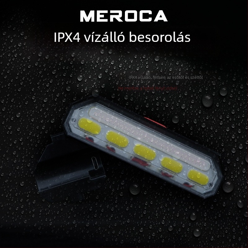 MEROCA kerékpár hátsó lámpa, okos vezeték nélküli távirányítóval, kanyarjelző, figyelmeztető fény, USB töltés