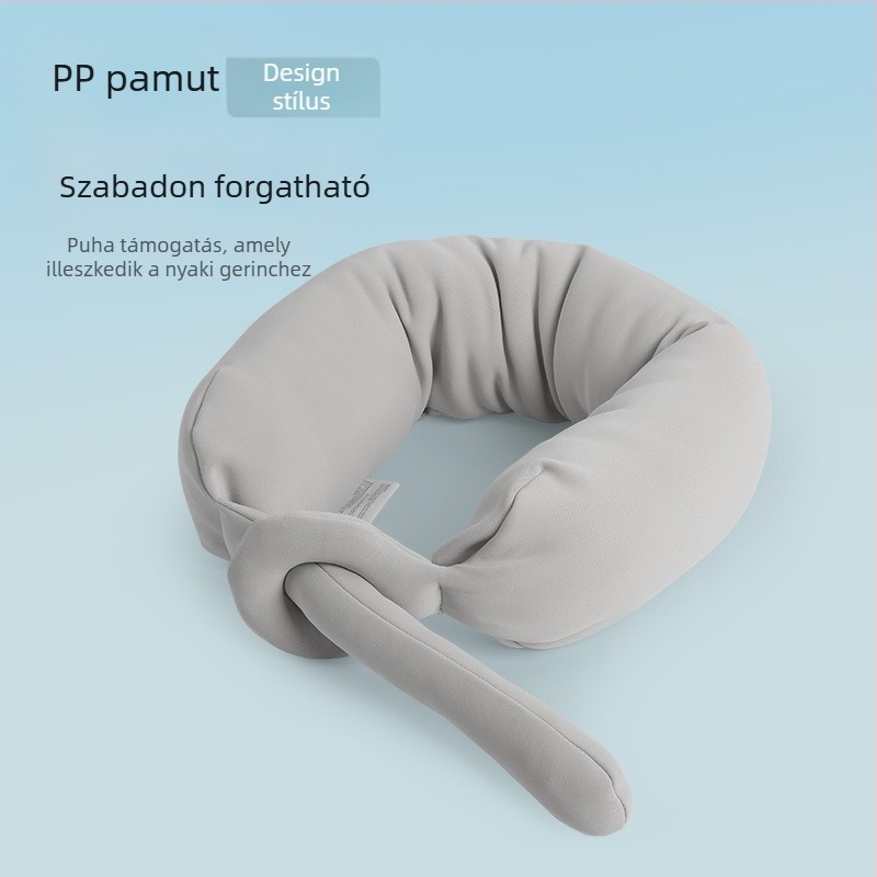 U-alakú utazó párna pánttal (Töltet: poliészter rost; Párna anyaga: kötött; Stílus: modern minimalistikus; Súly: legfeljebb 0,5 kg)
