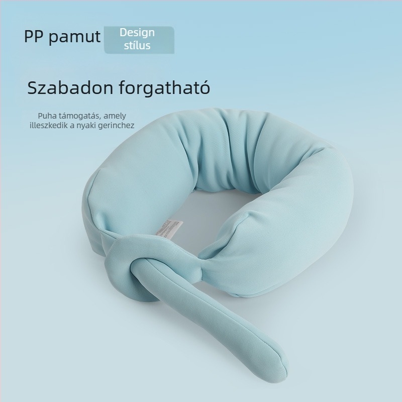 U-alakú utazó párna pánttal (Töltet: poliészter rost; Párna anyaga: kötött; Stílus: modern minimalistikus; Súly: legfeljebb 0,5 kg)