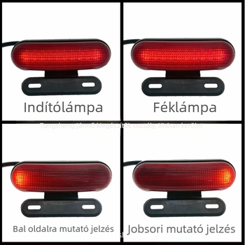 LED hátsó lámpa készlet elektromos járművekhez 12V/48V – 3 az 1-ben: menetfény, féklámpa és indexlámpa, ABS műanyag