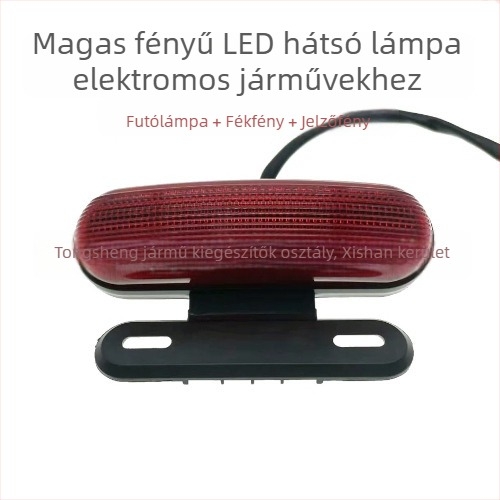 LED hátsó lámpa készlet elektromos járművekhez 12V/48V – 3 az 1-ben: menetfény, féklámpa és indexlámpa, ABS műanyag