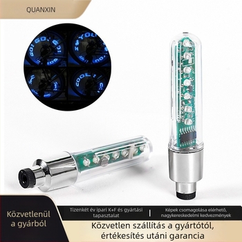 Hegyi kerékpár szeleplámpa 7 LED, kompatibilis a közönséges szeleptípusokkal, Spring Heart