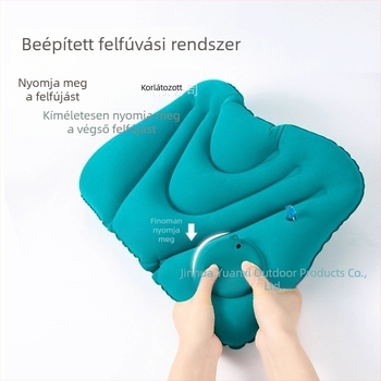 Felfújható ágyéktámasz párna – prés-típus, Garden Joy modell 26, 121 g, flocking anyag, univerzális használat