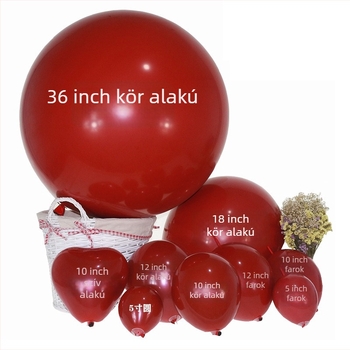 Lufi – latex, kerek alakú, logó nyomtatás nélküli; Valentin-napra, esküvőkre és nemzeti ünnepre alkalmas.
