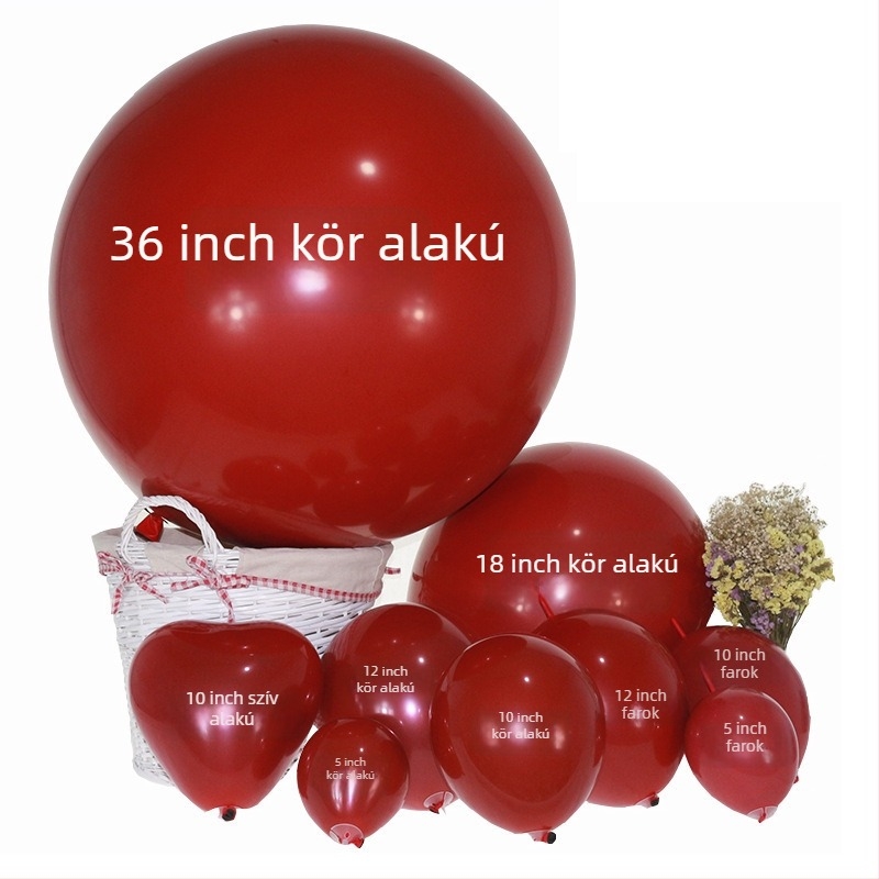 Lufi – latex, kerek alakú, logó nyomtatás nélküli; Valentin-napra, esküvőkre és nemzeti ünnepre alkalmas.