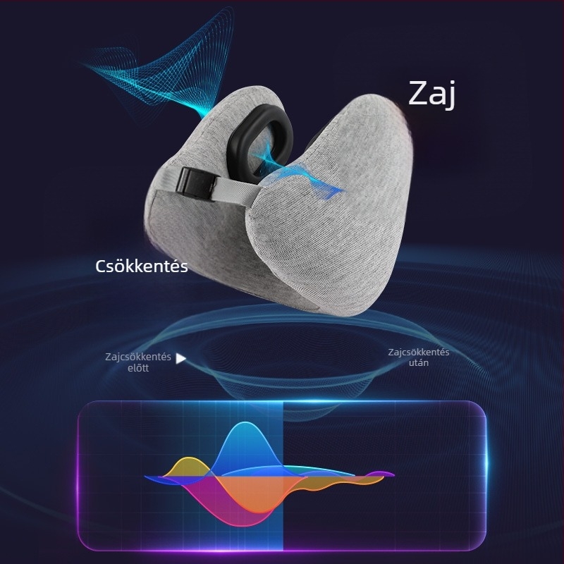 U‑alakú utazó nyakpárna memóriahab töltettel, plüss anyag, minimalist stílus, univerzális illeszkedés