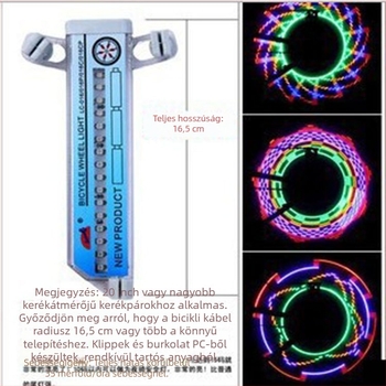 Kerékekhez LED világítás biciklin, Fujizhe, 16 pár LED, 136 g, Testreszabás elérhető