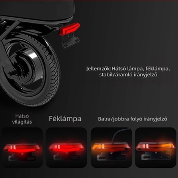 SZFJ elektromos kerékpár féklámpa soros irányjelzővel, kompatibilis összecsukható és terepkerékpárokkal, testreszabható, éjszakai vezetéshez.