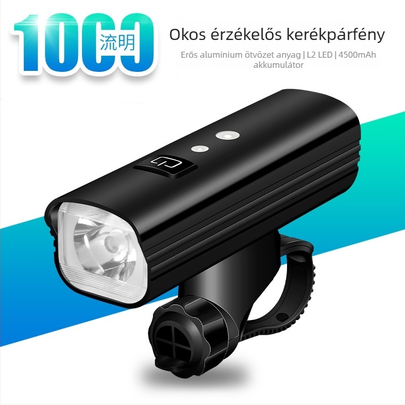 Első kerékpár lámpa – 1000 lumen, USB töltés, intelligens szenzoros észlelés