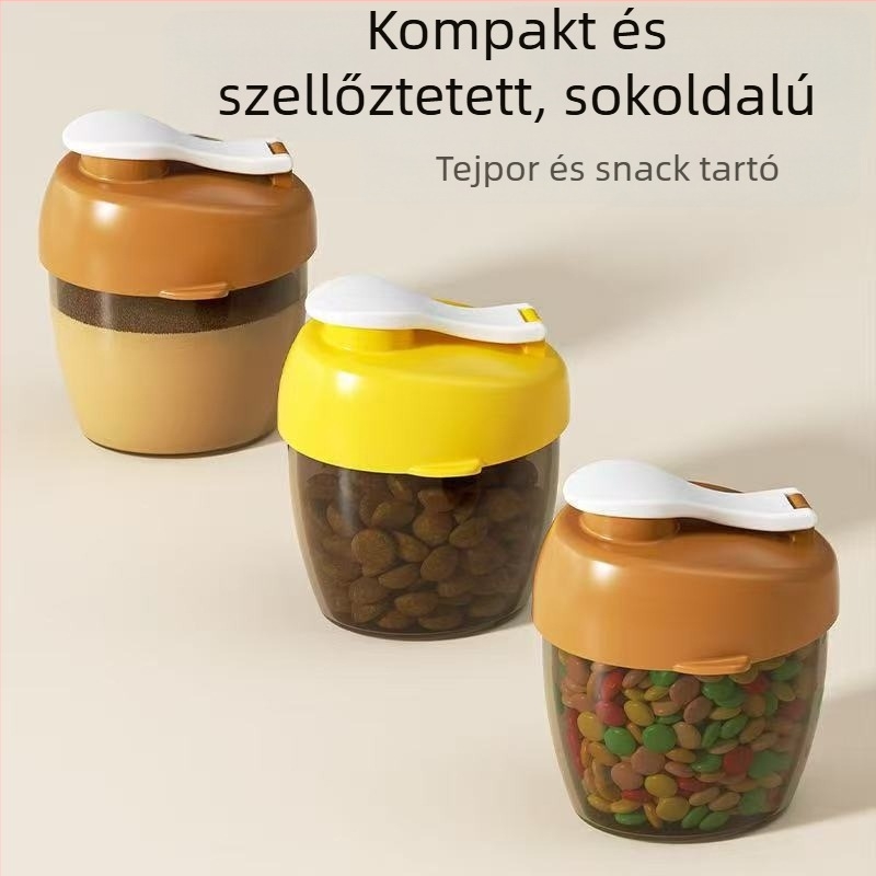 Baba hordozható tejporos doboz – hordozható, zárható, nedvességálló; Márka Wavelet Elephant; Alkalmas újszülötttől 3 éves korig; tejpor és rizspor számára; Doboz stílusa: Egyéb