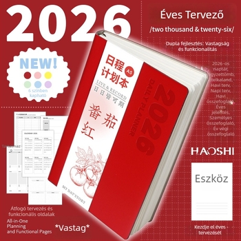 2026 Napi tervező: naponta egy oldal naptár a posztgraduális felvételi felkészüléséhez, tanulás és munka jegyzetfüzet, testreszabható