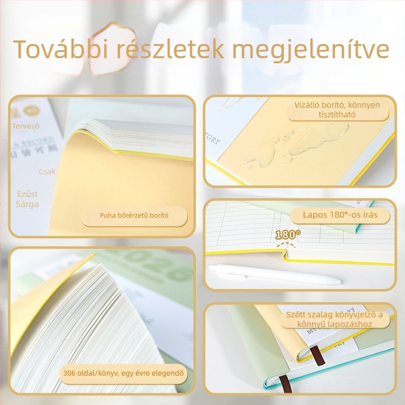 2026 Napi tervező: naponta egy oldal naptár a posztgraduális felvételi felkészüléséhez, tanulás és munka jegyzetfüzet, testreszabható