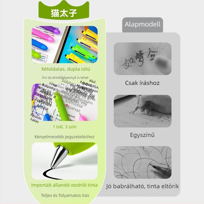 Cat Prince zselés toll, tűs vég, fémes vég, zárás nyomásra, ajándékdobozos csomagolás