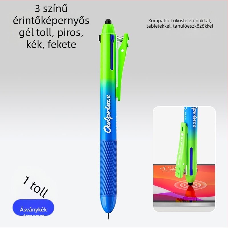 Cat Prince zselés toll, tűs vég, fémes vég, zárás nyomásra, ajándékdobozos csomagolás