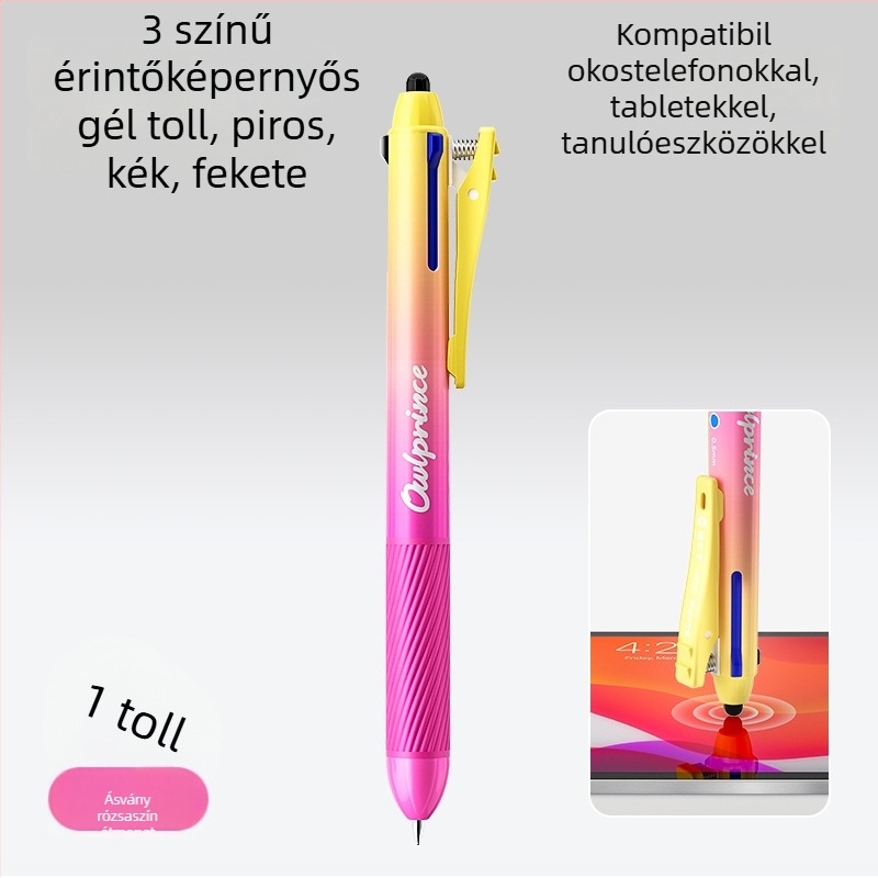 Cat Prince zselés toll, tűs vég, fémes vég, zárás nyomásra, ajándékdobozos csomagolás