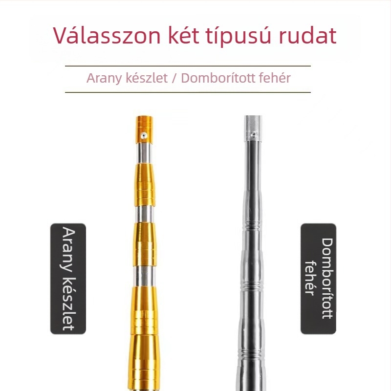 Rozsdamentes acélból készült teleszkópos rúd halas ketrecekhez — extensibilis, Eight-pin Fishers