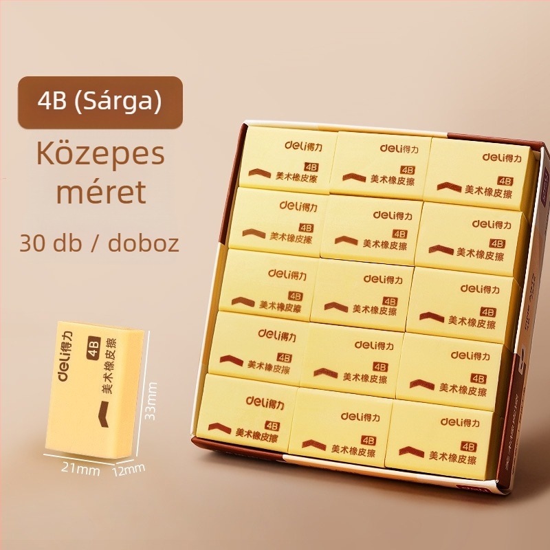 Deli 7535/7534 radír, téglalap alakú, anyag: gumi/plasztik, művészeti és iskolai felhasználásra