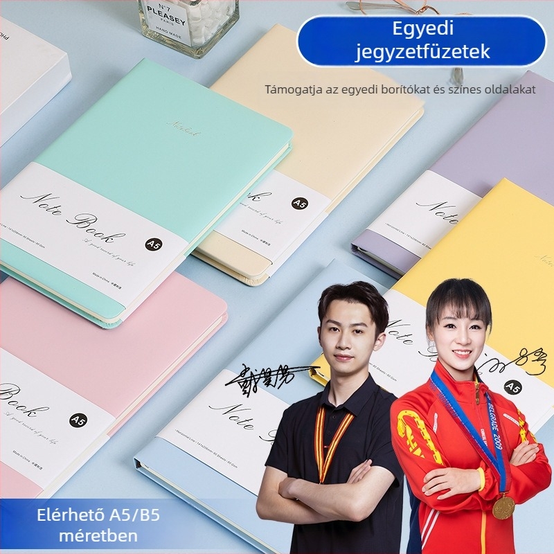 Berison 001 Üzleti notesz műbőr borítóval, ragasztott varrattal záródó kötés, Dowling papír 80 g, testre szabható logó, üzleti iroda stílus