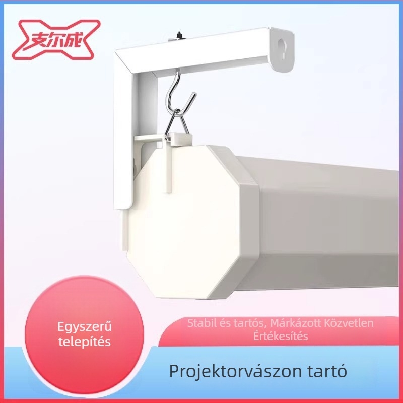 Vetítőképernyő tartó L-alakú falra kinyúló teleszkópos állítással